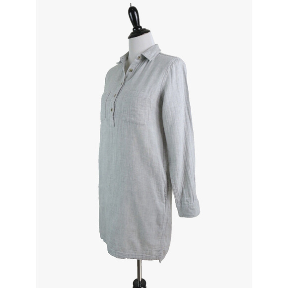 Marine Layer Dresses & Skirts - Marine Layer Size M Quinn Popover Shirt Dress Woven Cotton Gray